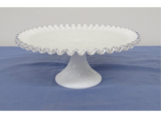 Fenton Silvercrest Spanish Lace Pattern Raised Pedestal Cake Dish Or Salver