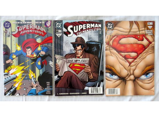 Grouping Of 3 Superman Comic Books By DC Comics 1996-97