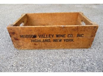 A Wooden Crate From Hudson Valley Wine Co., Inc Highland N.Y.