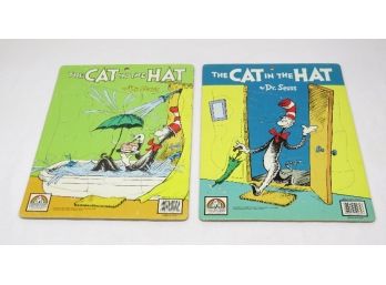 A Pairing Of Vintage Cat In The Hat Tray Frame Puzzles
