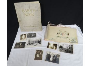 World War I Era Baby's Books Full Of Original B&W Photo's Of The Period C.1918-1925