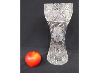 Ginormous Brilliant Period Cut Glass Crystal Vase C.1890-1920's Era
