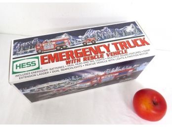 Hess 2005 Toy Truck - New In Box - Emergency Fire Truck & Rescue Vehicle - God Bless All Firefighters