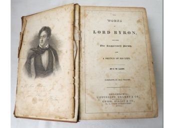 1852 The Works Of Lord Byron Incl. The Suppressed Poems And Sketch Of His Life - Signed By Lord Byron?