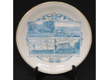 Vintage 1909 Hudson Fulton Celebration Views Of Newburgh, NY Souvenir China Plate  - Rare One!