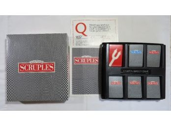 Vintage 1986 'A Question Of SCRUPLES' Board Game-Milton Bradley Clean & Complete