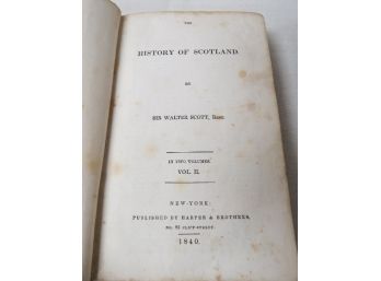 Vol II Of Sir Walter Bart's History Of Scotland, Published 1840