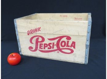 Vintage Wooden 1940's-50's Pepsi-Cola Bottling Crate