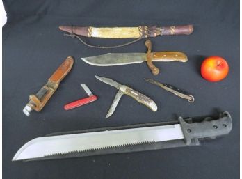 Mixed Lot Of Collectible Knives, Machetes, Bowie Knives & More...