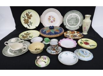 Mixed Lot Of Mid-century Era Ceramics, Blue Ridge, Metlox, Japan, Europe & More