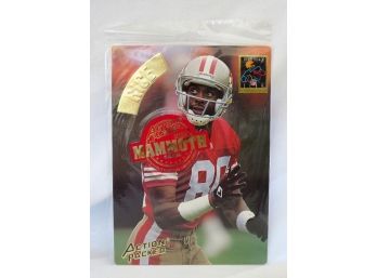 1994 Action Packed Football Jerry Rice Limited Edition Deluxe Mammoth Sports Card (7.5' X 10.5')