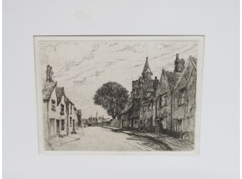 E. Philip Pimlot (1871-1960) Etching Titled 'Village Morning' C.1937 - British Artist