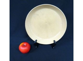 19th Century Yellow Ware Milk Pan Or Pie Plate - Exc Cond.