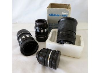 Lot Of 4 Various Types Of Camera Lens