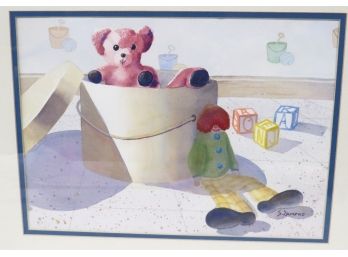 Poughkeepsie, NY Watercolor By Sonja Szampko - Post Modernism - Childrens Toys