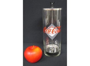 Coca Cola Countertop Drinking Straw Dispenser Jar