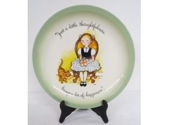 Holly Hobby 1972 Collector Plate - Just A Little Thoughtfulness Brings A Lot Of Happiness