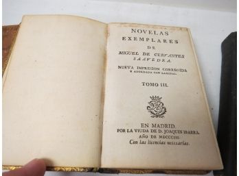 3 Volume Set Novelas Exemplares De Miguel De Cervantes 1803 - Spanish