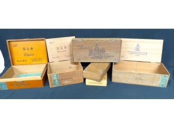 Small Collection Of B&S Cigar & Back's Nutura Cigar Boxes - Kingston, NY 1930's-50's Era