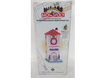 Vintage 1999 Dept 56 City Lights Monopoly Figural Building, NIB, 60 Mediterranean Ave Mortgage Co.