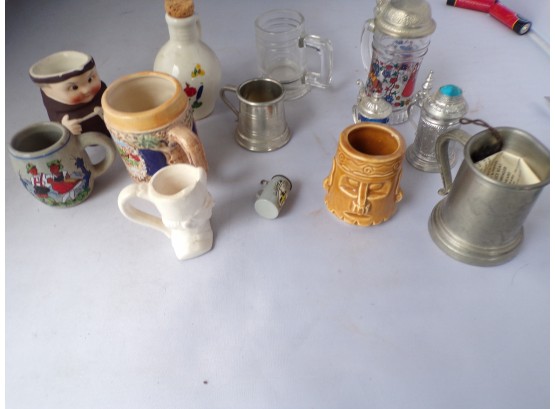 Lot Of Miniature Steins And Pitchers