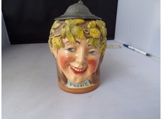 Face Beer Stein Marked Germany