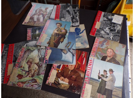 Lot Of 14 American Riflemen Magazines Circa 1940's