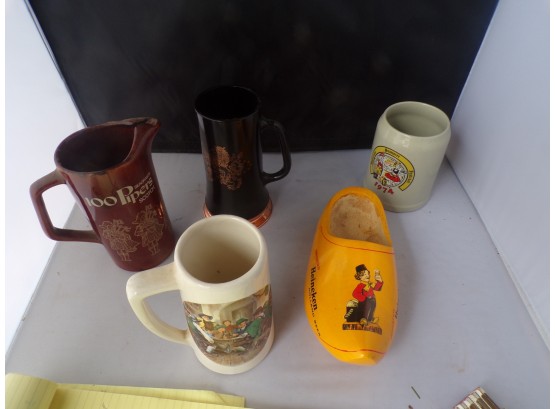 Lot Of Mugs And Beer Related