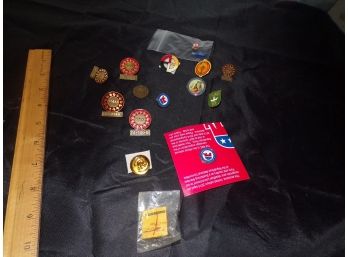 Lot Of Pins Political, Religious  Ect.