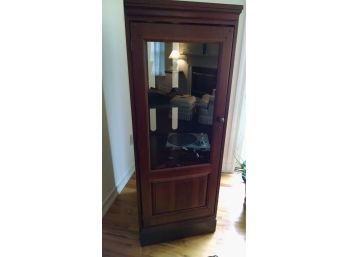 Wood Stereo Cabinet W/glass Door