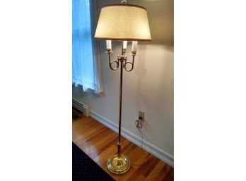 3 Light Brass Floor Lamp - 53'H