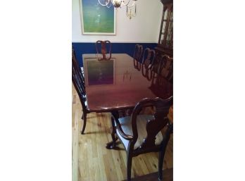 Beautiful Cherry Dining Set W/felt Pads, 2 Leafs, 8 Dining Chairs