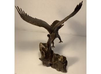Solid Bronze Wings Of Glory Eagle Sculpture By Ruyckevelt