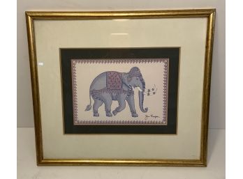 Jim Thompson Royal Thai Elephant Print In Frame