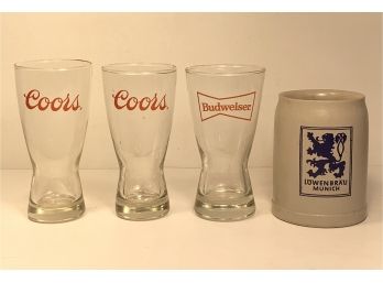 Group Of Beer Glasses And Mug