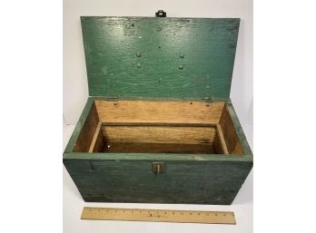 Green  Wooden Tool Box