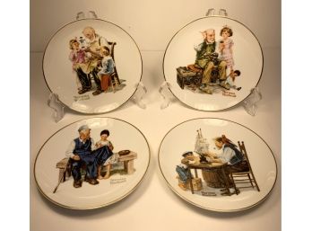 Lot Of 4 Norman Rockwell Plates