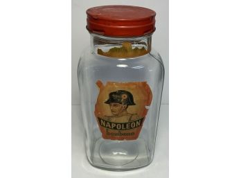 Vintage Glass Napoleon Bonbon Jar