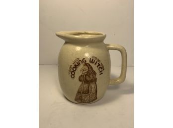 Cooking Witch Pottery Pitcher