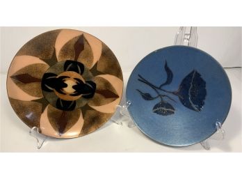 2 Copper Enamel Plates