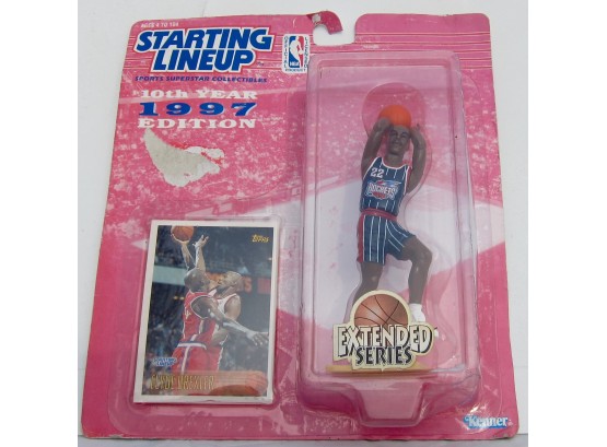 1997 Starting Lineup  CLYDE DREXLER 22 Action Figure And Collectable Card