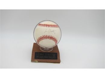 Lenny Dykstra Autographed Baseball Authenticity Included