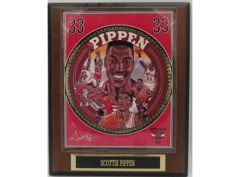 Scottie Pippen NBA Superstar Collectors Plaque 1992/1993 Players Statistics Authenticity #0587