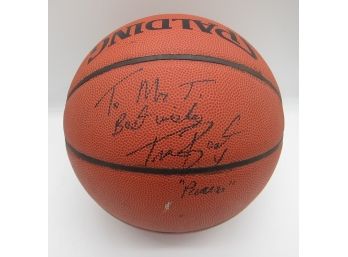 Signed Travis Best Basketball  To Mr. T
