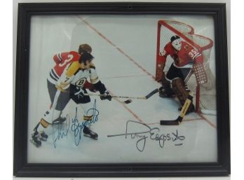Phil & Tony Espositio Signed 8x10 Photo Ice Hockey