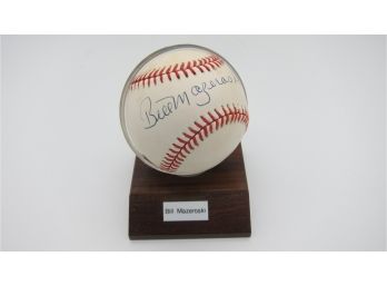 Bill Mazeroski  #9 Autographed Baseball