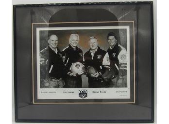 Oakland Raiders QB Legends: Lamonica, Stabler, Blanda, Plunkett 8x10 B&W Photo