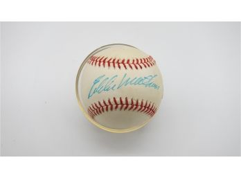 Eddie Mathews Autographed Baseball