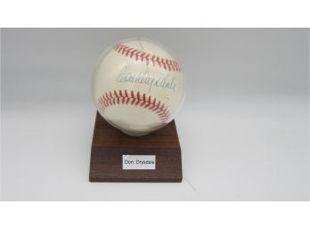 Don Drysdale Autographed Baseball