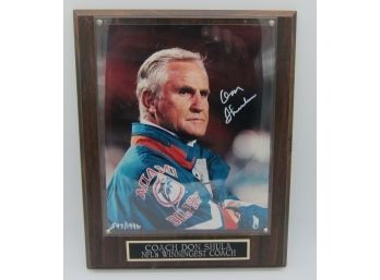 Coach Don Shula NFL Winningest Coach Signed Wooden Plaque With Authenticity Included